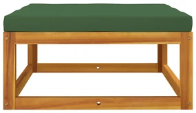 Set mobili da giardino 3pz con cuscini legno massello di acacia