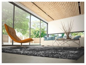 Tappeto grigio antracite 140 x 200 cm Aloe Liso - Universal
