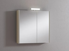 Pensile con luce Akira L 71.5 x P 15.5 x H 70 cm laccato lucido visone