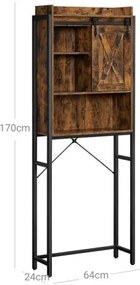 Scaffale da bagno RENARO marrone/nero