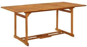 Set da pranzo da giardino 9pz 180x90x75cm legno massello acacia