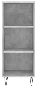 Credenza Grigio Cemento 34,5x34x180 cm in Legno Multistrato