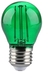 Lampadina LED FILAMENT G45 E27/2W/230V verde