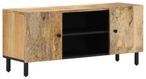 Mobile Porta Tv 105x33x46cm İn Legno Massello Di Mango /
