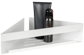 Mensola da bagno senza foratura/ad angolo bianco opaco in acciaio inox con aggancio Turbo-loc Genova – Wenko