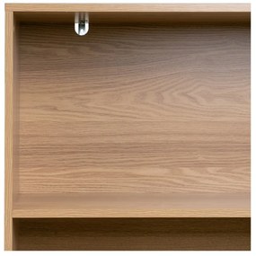 Libreria di colore naturale con effetto rovere 80x172x40 cm Elia – Casa Selección