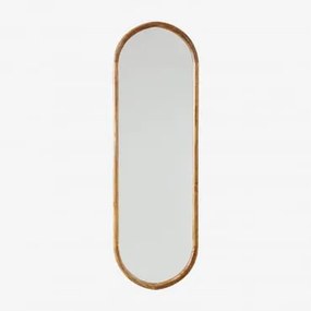 Specchio da parete ovale in legno di mango (35x115 cm) Munya Legno di - Sklum