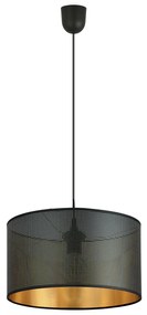 Sospensione Minimal 1 Luce Drago In Acciaio Nero E Oro