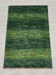 Loribaft Tappeto persiano 60 x 90 Verde (Iran) Annodato A Mano