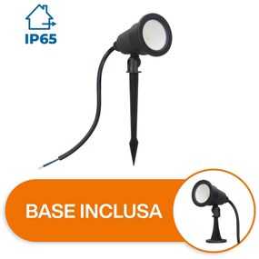 Faretto LED con Picchetto 5W Orientabile Colore Bianco Caldo 3.000K