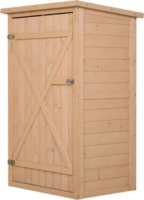 Casetta Box da Giardino in Legno di Abete 75x56x115 cm...
