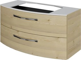 Mobile da bagno sospeso Cassca di Pelipal L 99 x H 49.2 x P 46.2 cm pino polar, 2 cassetti con illuminazione LED esterna, attivabile con sensore di movimento
