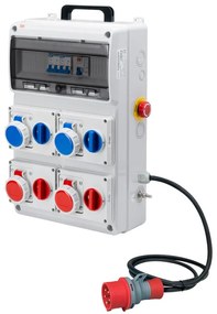 Centralino elettrico non cablato ROSI Quadro ACS con 4 prese interbloccate 37 x 55 x 18.6 mm