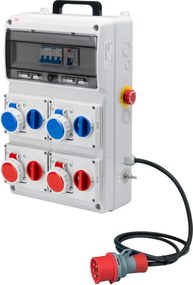 Quadro elettrico preassemblato non cablato ROSI ACS 9 Kw con 4 prese interbloccate + pulsante emergenza