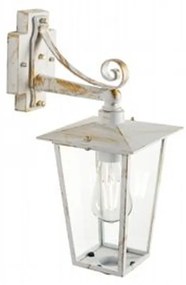 Applique Lato Basso Contemporanea Ribot Alluminio Bianco E Oro 1 Luce E27