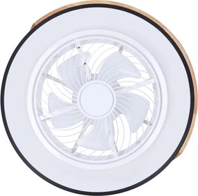 Brilagi-LED Dimmerabile lampada a LED con ventilatore LED/30W/230V 3000-6500K nero/rovere +telecomando