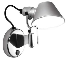 Artemide - Tolomeo Micro Faretto Applique da Parete con Interruttore E14 Alu Artemide