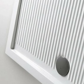 Piatto doccia 70x70 H 6.5 quadrato in ceramica bianca con antiscivolo Ferdy