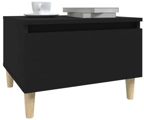 Tavolino nero 50x46x35 cm in legno multistrato