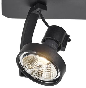 Faretto da soffitto di design nero GU10 70mm 2 luci regolabile - Vo