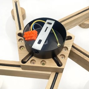 Plafoniera ANTONIO 5xG9/5W/230V rovere/bianco