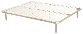Rete a doghe 180 x 200 cm 2 x 19 doghe Con piedi Beige  - KALISTA di YSMÉE