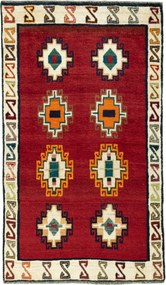 Gabbeh Tappeto 170 x 100 Rosso (Iran) Annodato A Mano
