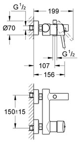 GROHE 32211001 - Miscelatore per vasca CONCETTO DN 15 cromo lucido