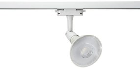 Faro E27 per binario monofase - Bianco - Orientabile Colore Bianco