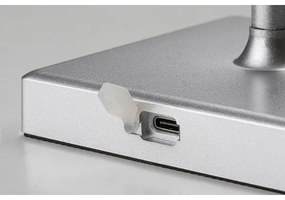 Rabalux 76013- LED Lampada da tavolo ricaricabile dimmerabile TAENA 4W/3,7V IP44 argento