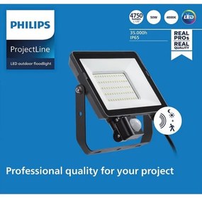 Philips - Proiettore LED da esterno con sensore PROJECTLINE LED/50W/230V IP65 4000K