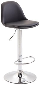 Sgabello Barhocker Kiel İn Ecopelle Con Design Moderno / Chrom / Schwarz