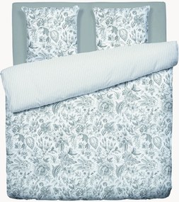 Set lenzuola in raso di cotone Fleurs Esquissées, varie misure