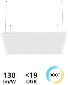 Pannello LED a Sospensione 60x60 42W UGR19 CCT con driver Philips Colore Bianco Variabile CCT