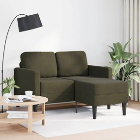 Divano 2 Posti Con Chaise A L Verde Militare 125 Cm Similpelle /
