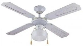 Ventilatore da soffitto 4 Pale 1  Luce D.105 cm 50w colore BIANCO DA54012