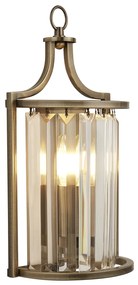 Applique Contemporanea Victoria Acciaio Adjustable Vetro 1 Luce E14