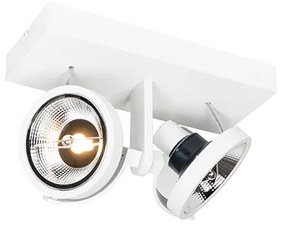 Faretto moderno bianco a 2 luci - Master 111