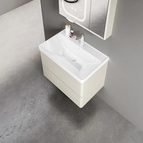 Mobile bagno 60 cm lavabo integrato e specchio contenitore | KAM-SM60 - KAMALU