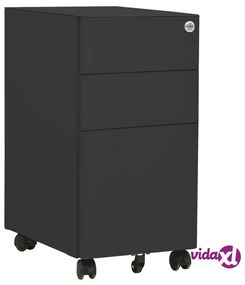 vidaXL Schedario Mobile Antracite 30x45x59 cm in Acciaio
