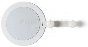 Specchio moderno da parete riflesso appeso bianco marmo in ferro, v...