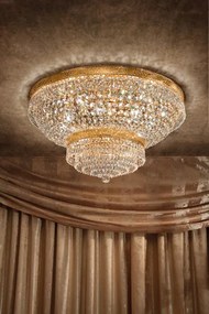 11-light ceiling lamp gold and crystal - 542/PL11 - Luxury Crystal - Arredo Luce Oro 24 kt