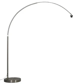 Lampada ad arco moderna in acciaio regolabile senza paralume