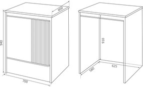 Coprilavatrice da Esterno in PVC 70x94x60 cm con Serranda Forlani Esterni Roc Bianco...