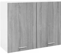 Mobile Pensile Grigio Sonoma 80x31x60 cm in Legno Multistrato 815589