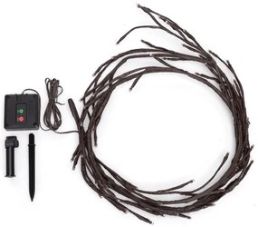 Aigostar - Catena LED solare 72xLED/4m IP65 300 mAh bianco caldo rami dell'albero