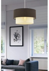 Lampadario a sospensione con cavo ECHO 1xE27/60W/230V marrone/crema