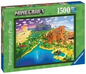 Puzzle Minecraft Ravensburger 17189 World of Minecraft 1500 Pezzi