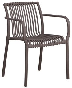 Sedia da giardino in polipropilene con braccioli Athena NEW GARDEN, set da 6 pezzi