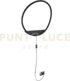 Applique a parete led linger nera 25w 3140lm cct 3000k 4000k 6500k6...